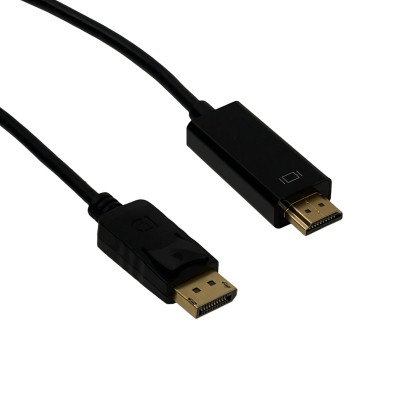 DPHDMI-2MM Cable conector DisplayPort macho a HDMI macho, longitud 1.8 metros (180cm), color negro