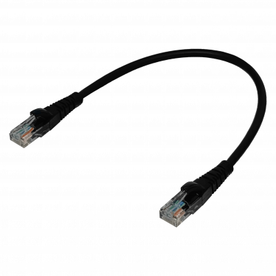 CPN-03-4 LINKMADE 4 Unidades 30CM CAT5E NEGRO LSZH Cable de Conexión Moldeado Multifilar