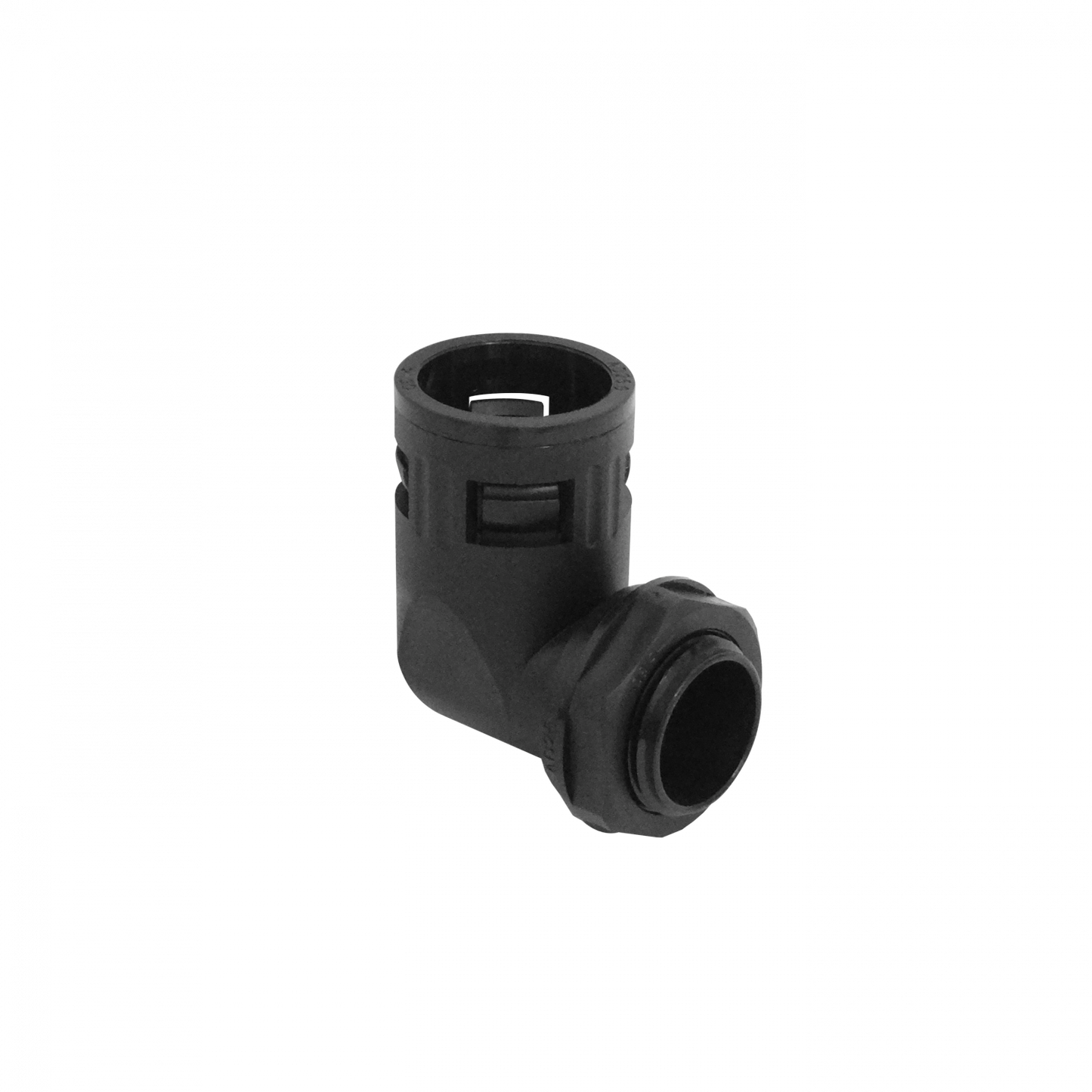 FLEP25-SC 25mm Curva Derivación Caja Empalme Ajuste p/Tubo Corrugado Plástico Negro