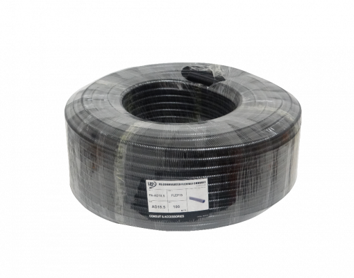 FLEP19 19mm Bobina-100mts 15mm-in Tubería Flexible Plástica Corrugada Negra PA