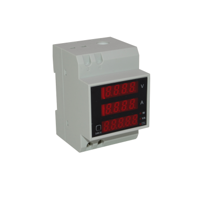 D52-2048 Medidor Riel DIN AC Voltímetro Amperímetro Vatímetro Factor de Potencia CosΦ VA 300V/100A