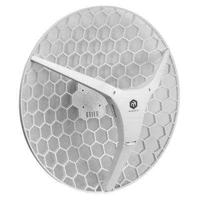 LHG-XL-5-AX MIKROTIK Antena sectorial grilla 5GHz ganancia 27dBi estándar L3 diámetro 550mm incluye alimentación 24V