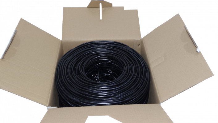 CBXC-UN3 LINKCHIP AWG25/0,45mm CCA PE Exterior Negro Cable UTP 305mt Aleación