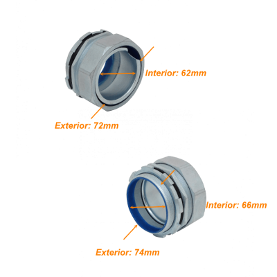 M75-SA Prensaestopas Metálico 75mm para Cable Flexible con Aislación IP65
