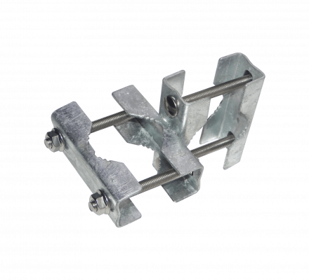 HARUNI Sujetador galvanizado para instalación en sentido horizontal o vertical, capacidad máxima 2 pulgadas