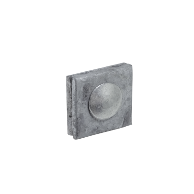 KTL0030 Abrazadera de sujeción para poste con un perno hexagonal de 3/4 pulgada, dimensiones 45x46x5mm, largo 38mm y rosca M12