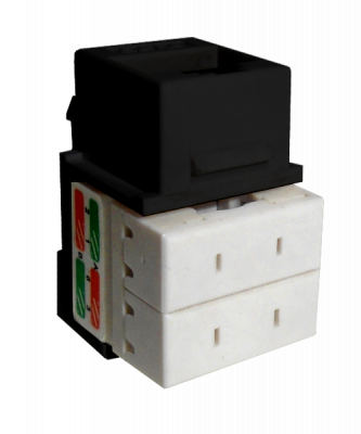 KP6NL LINKMADE Negro Cat6 U/UTP Conector Hembra RJ45 Keystone Insertable
