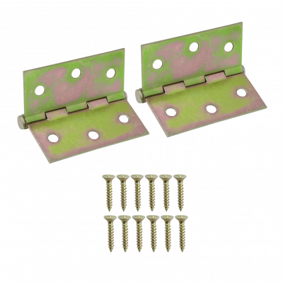 BISA-30 2 Bisagras 3x3 pulgadas x1,6 3 Tornillos incluidos 12 Tornillos 76x76mm