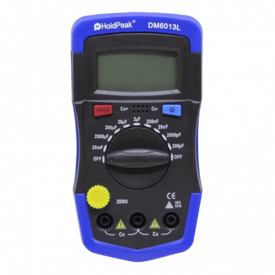 DM6013L Tester ilum Condensadores Faradios Capacitometro req/Bat-9V 200pF-20mF