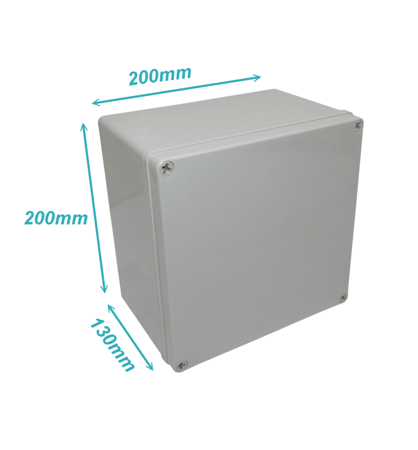 TJ-AG-2020 TIBOX 200x200x130mm Cubierta-Gris Carcasa-Gris Plástica IP66 RoHS