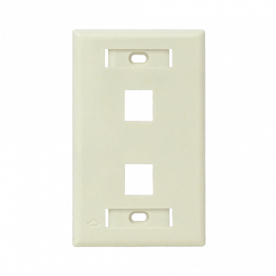 FP2WF FURUKAWA Placa frontal plana blanca para 2 conectores Keystone de 70x114mm ref. 35050017