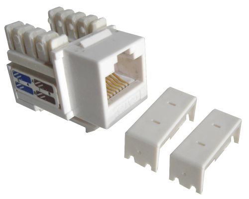 KP6WL LINKMADE Blanco Cat6 U/UTP Punchable Keystone Conector Hembra RJ45