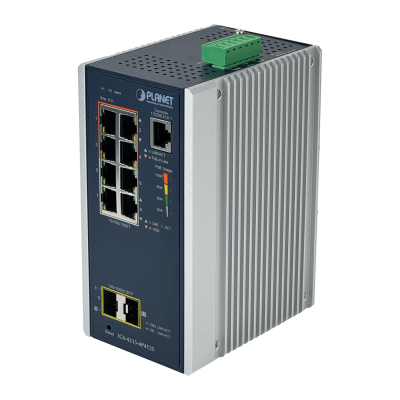 IGS-4215 PLANET 8 Puertos-1000(4PoE-at) 2-SFP 144W-total Carril DIN Conmutador Industrial 4P4T2S