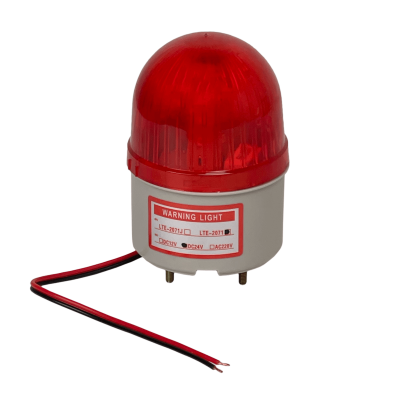 LTE-2071-24 Baliza Rojo 24VDC LED Exterior Diametro-6,7cm Altura-10cm