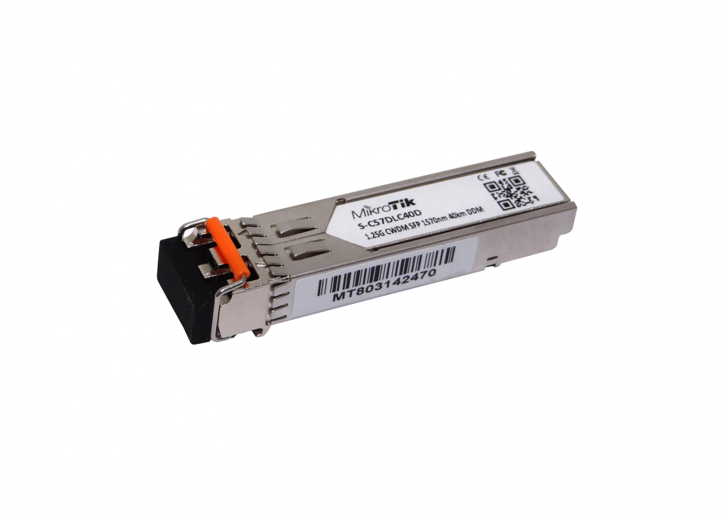 S-C57DLC40D MIKROTIK Transceptor SFP 1570nm 1,25G Monomodo 40km Doble-LC con DDM para CWDM-MUX8A Individual
