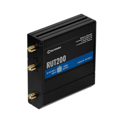 RUT200 TELTONIKA EU 4GLTE 3G 1-Tarjeta SIM Enrutador 2-.SMA 1-RPSMA LAN WAN 2,4GHz 9-30V