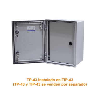 TP-43 TIBOX 365x245mm Contrapuerta Metalic p/Tablero Gabinete 400x300 TIP-43