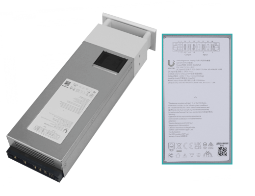 UACC-PSU-UDW UBIQUITI Fuente de poder Redundante 54,8VDC 10A 550W Requiere-UDW