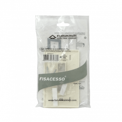FP2WF FURUKAWA Placa frontal plana blanca para 2 conectores Keystone de 70x114mm ref. 35050017