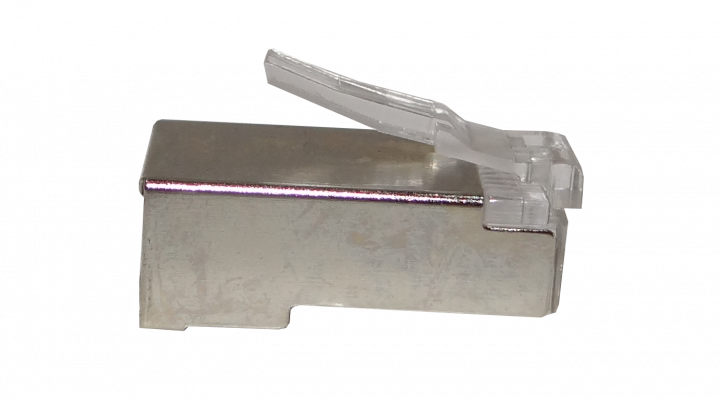 RJS-BC Pack de 100 Conectores RJ45 Cat5e Metalizados Crimpables para Cable FTP/STP