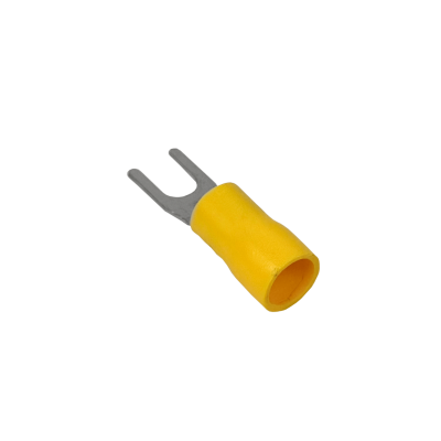 HORQ-4360 Terminal hembra faston 4,3mm para cable 4,0-6,0mm² paquete 50 unidades conector amarillo con aislante de PVC