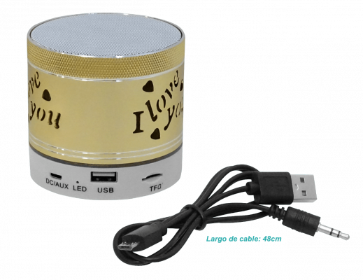 PARLANTE-C Altavoz Cilíndrico Bluetooth Recargable FM mSD 3,5mm-M XL-S28U