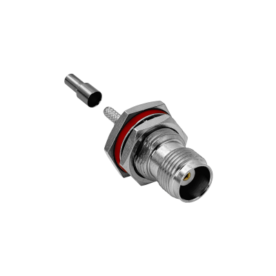 TH1E Conector Hembra TNC para Cable Coaxial LMR100 RG316 13mm-Diámetro Panel Engarzable