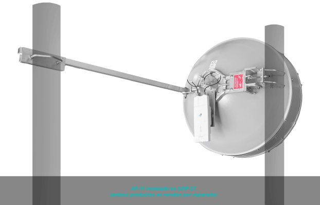 UHP-37 ALGCOM ISO+RAD 11GHz 0,6m 37dBi 10,0-11,7GHz 3º 2x2 2-RPSMA-H Antena