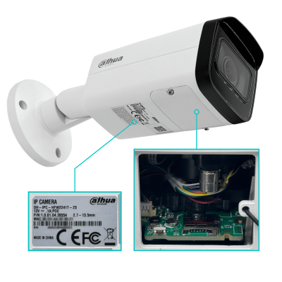 2241TP DAHUA Bala 2MP 2,7-13,5mm Motorizada Varifocal RCA IR60 WizS RCA SD IP