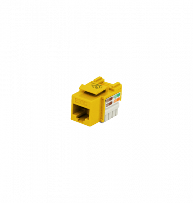 KP5ML LINKMADE Amarillo Cat5E U/UTP Punchable Keystone Conector Hembra RJ45