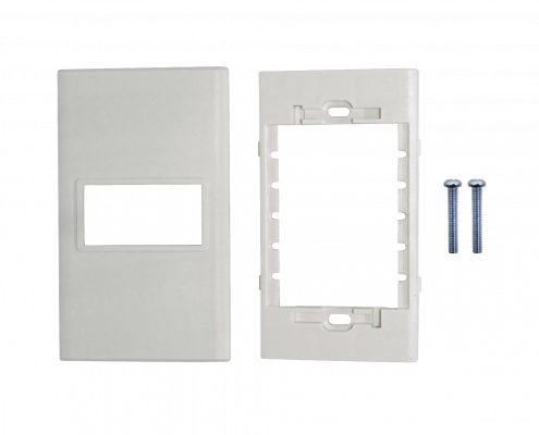 FQ1 1-Puerto Placa Pared 120x70mm Blanca Faceplate Multimedia LY-115