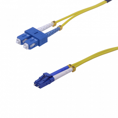 JFSLC10 Cable Interconexión 10mt LC-SC/UPC Monomodo SM Dúplex Fibra Óptica 9/125um 3mm