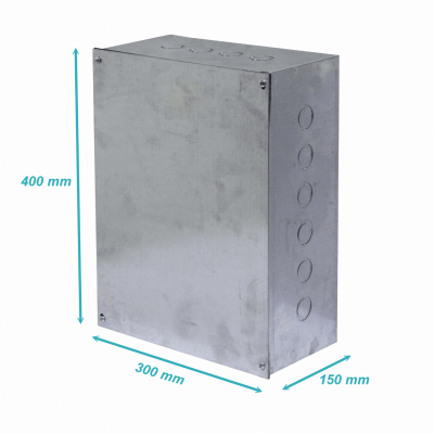 FPCWM-7 C34 Caja 400x300x150mm c/Tapa-405x305mm Zincada Metalica