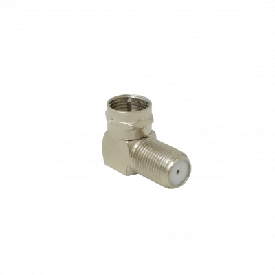 FHFMJ Conector coaxial para TV en ángulo recto de 90 grados con terminal F hembra a F macho y unión F hembra