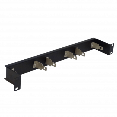 FRAME1U Bastidor metálico de 1 unidad de rack para 30 pares con soporte y ordenador, ancho 22 mm, 3 regletas KRONE