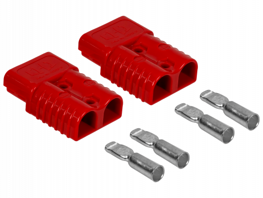 BTAA175 Terminal de Contacto Rojo 175A 12mm para Conector Anderson SB175, Paquete de 2 Unidades