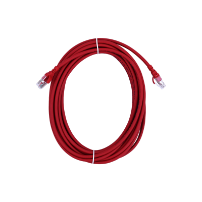 C6AR-50 Cable de parcheo multifilar Cat6a U/FTP, 5 metros, color rojo, con conectores inyectados y cubierta LSZH, marca LINKMADE