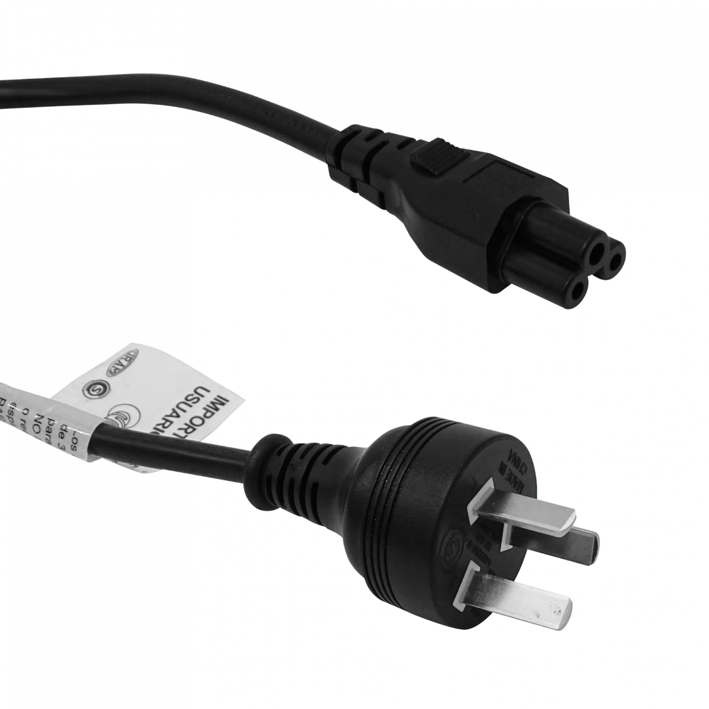 CRMT 1,2-1,8mt Trebol-C5-Hembra I-Macho Cable Poder I=Argentina/Australia