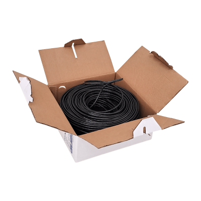 CBG-UN1 100m CCA Sim-Cat5e Negro Cable UTP Unifilar Aleacion Caja