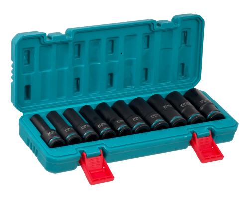 DADOS-IMPACTO TOTAL Juego de Cubos de Impacto Largos-78mm 10-24mm 10 piezas THKISD12102L