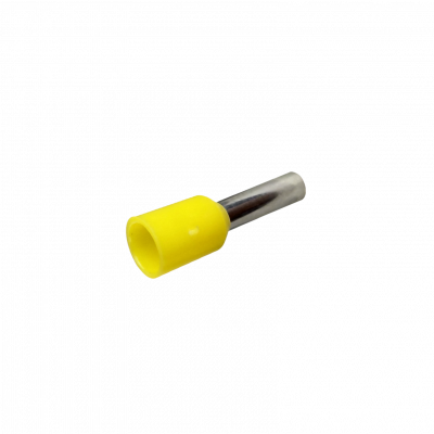 E2508-M Amarillo 2,5mm² 8/15mm 100-piezas AWG14 Terminales Aislados de Virola para Crimpar