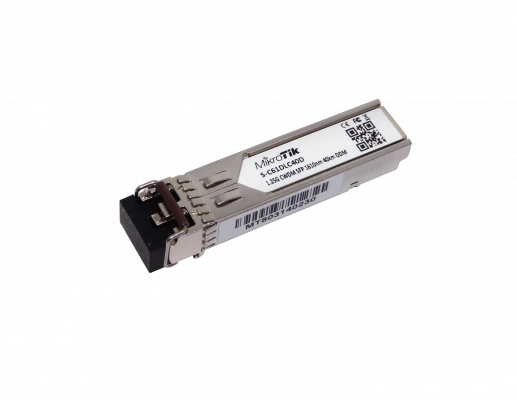 S-C61DLC40D MIKROTIK 1610nm 1,25G SM 40km 2-LC Transceptor SFP DDM p/CWDM-MUX8A Unitario