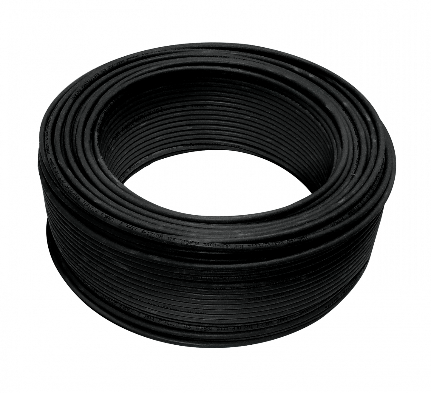 HZ4N EVA Cable Eléctrico Flexible Unipolar H07Z-1 4mm², Libre de Halógenos, Negro, 100 metros, 750V, Brasil