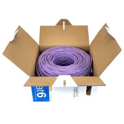 CB6T-UVH TRIMERX AWG23 LSHZ CAT6 Violeta Cable de un solo hilo 305 metros Cobre