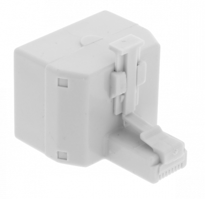 RJ45-CP2 Union Y 2-RJ45-Hembra 1-RJ45-Macho CAT3 Blanco
