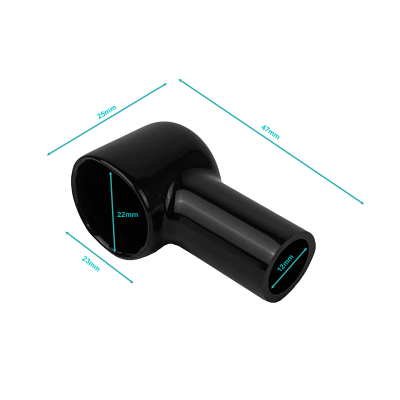 BTAP-16N Negro 47x25x23mm Protector Cuadrado Aislante para Bateria