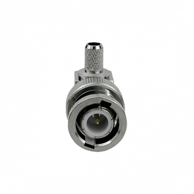 BM2J Conector BNC macho acodado 90 grados crimpeable para cable LMR195 RG58 RG142