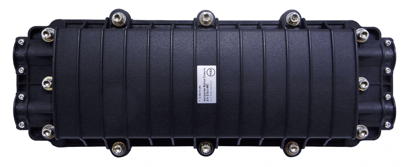 MUFA-48H Mufa Horizontal 2-in 2-out 48-Fusiones 440x210x95mm para Fibra Optica