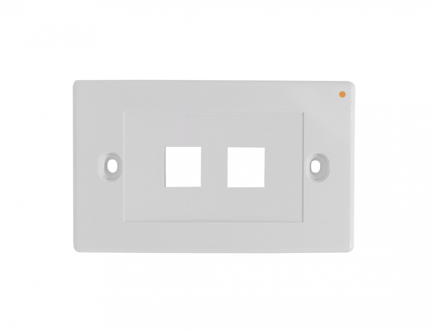 FP2HL LINKMADE Placa frontal blanca para 2 conectores Keystone de montaje horizontal, dimensiones 70x114mm