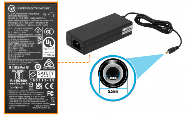 DGS-1100-08PV2 D-LINK requiere-Cable 8-1000-PoE48V-af 64W-total Switch Administrable incl-54V-85W